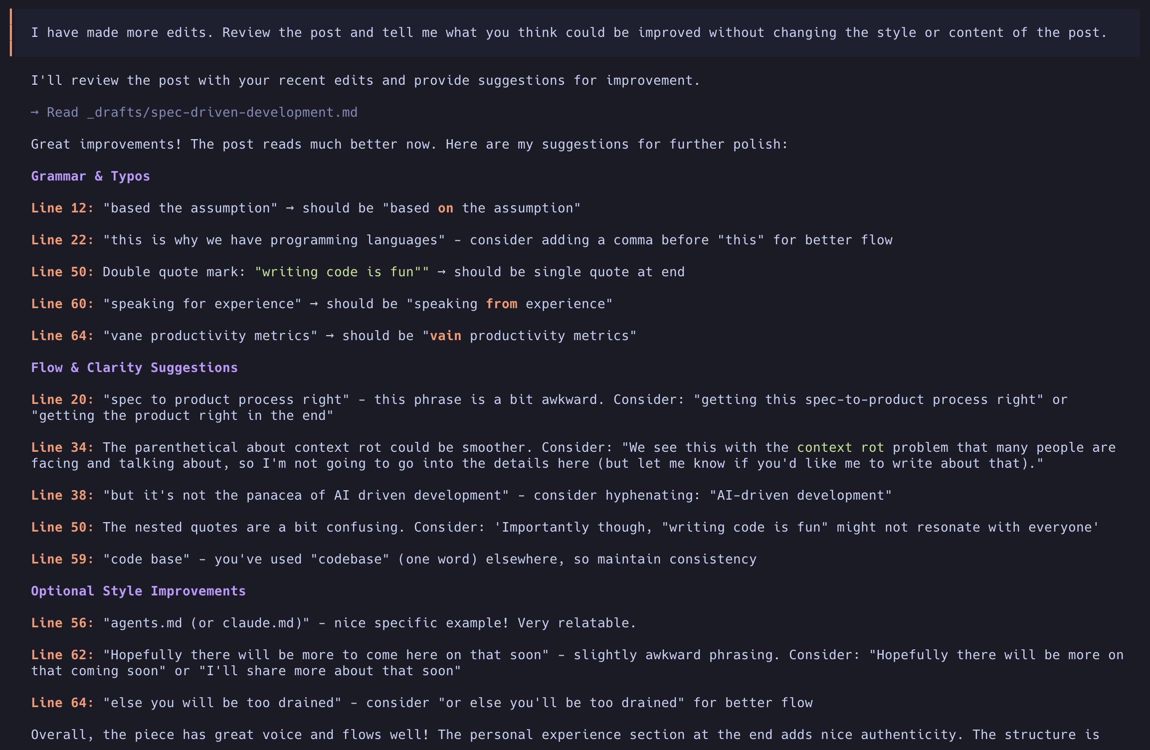 Step 4, post human rewrite edits